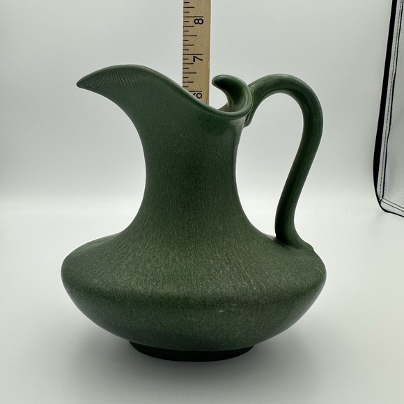 HAMPSHIRE Pottery Arts & Crafts Style 6" Pitcher Smooth Matte Green Glaze - Picture 13 of 16